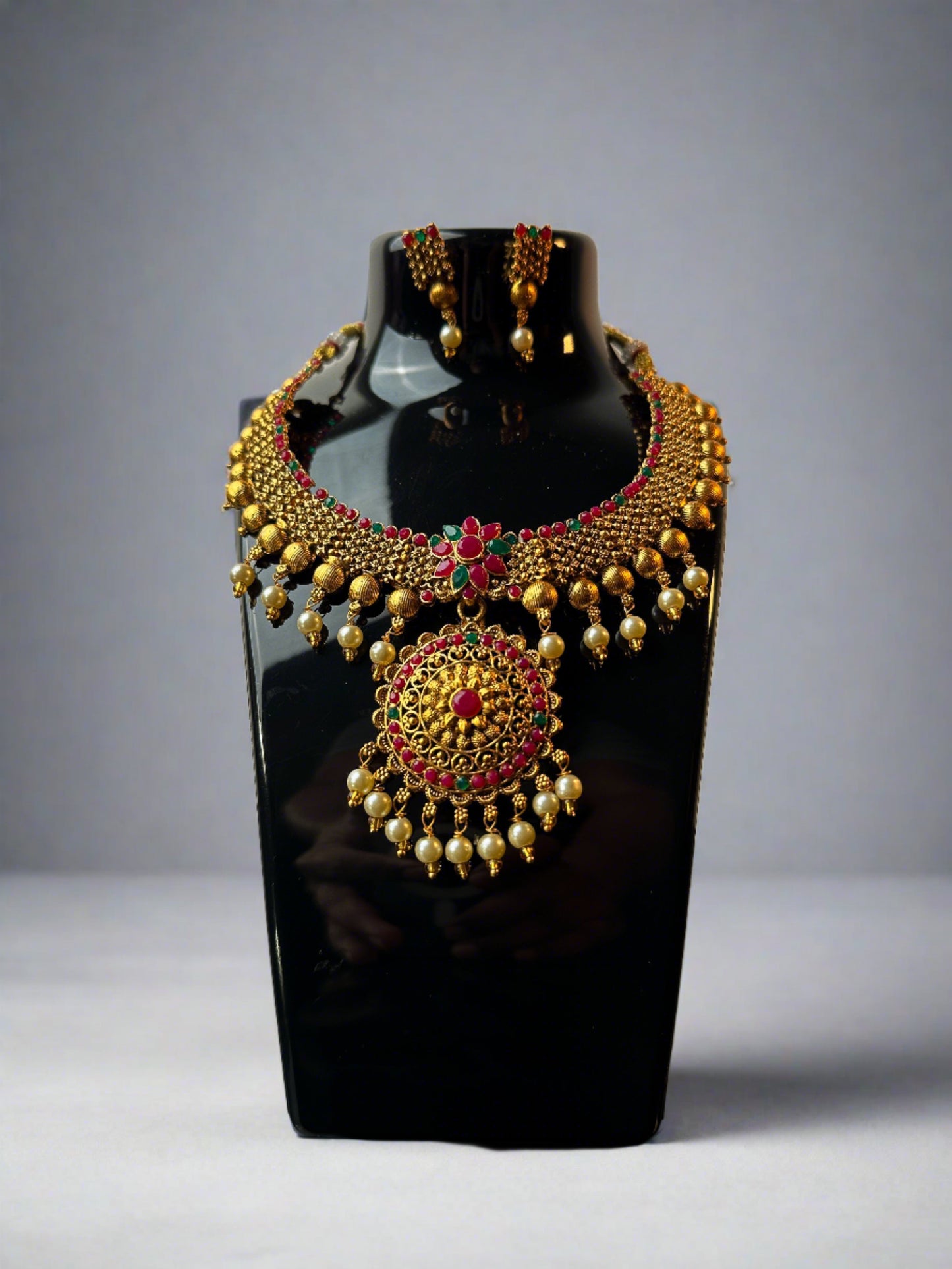 Traditional necklace and earrings