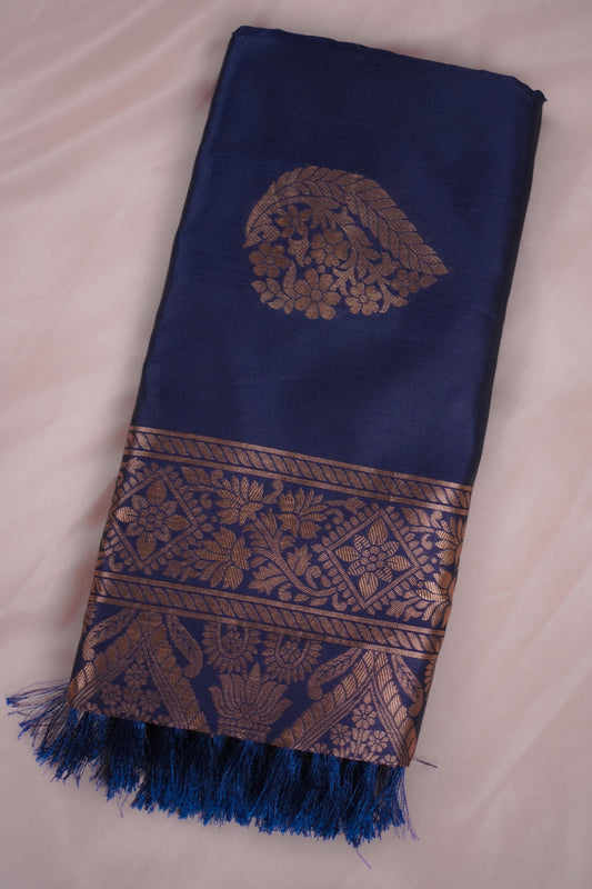 Semi Silk Saree- Soft Drape with decorative tassels (SAR-1118)