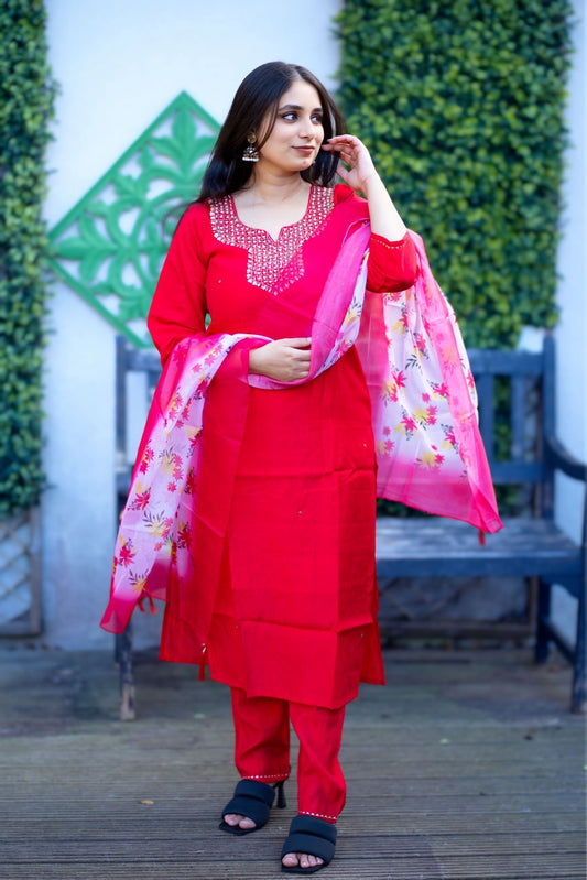 Premium cotton kurti set(KER-1096)