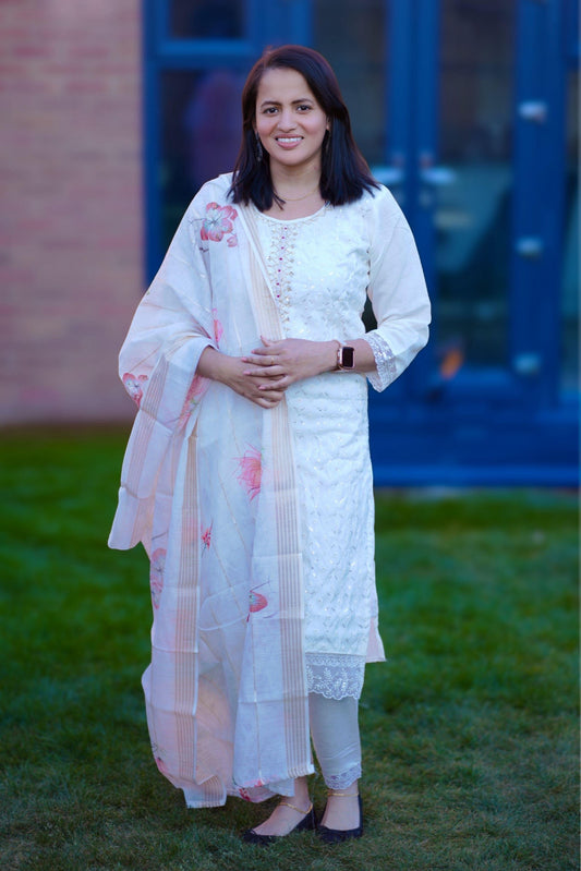 Linen Silk Kurti set(KC-1121)