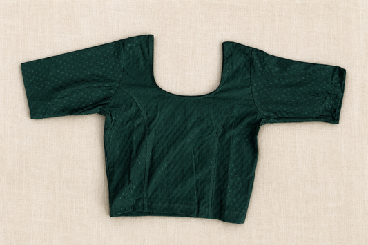 Ready-to-Wear Saree Blouse Green-  (B49)