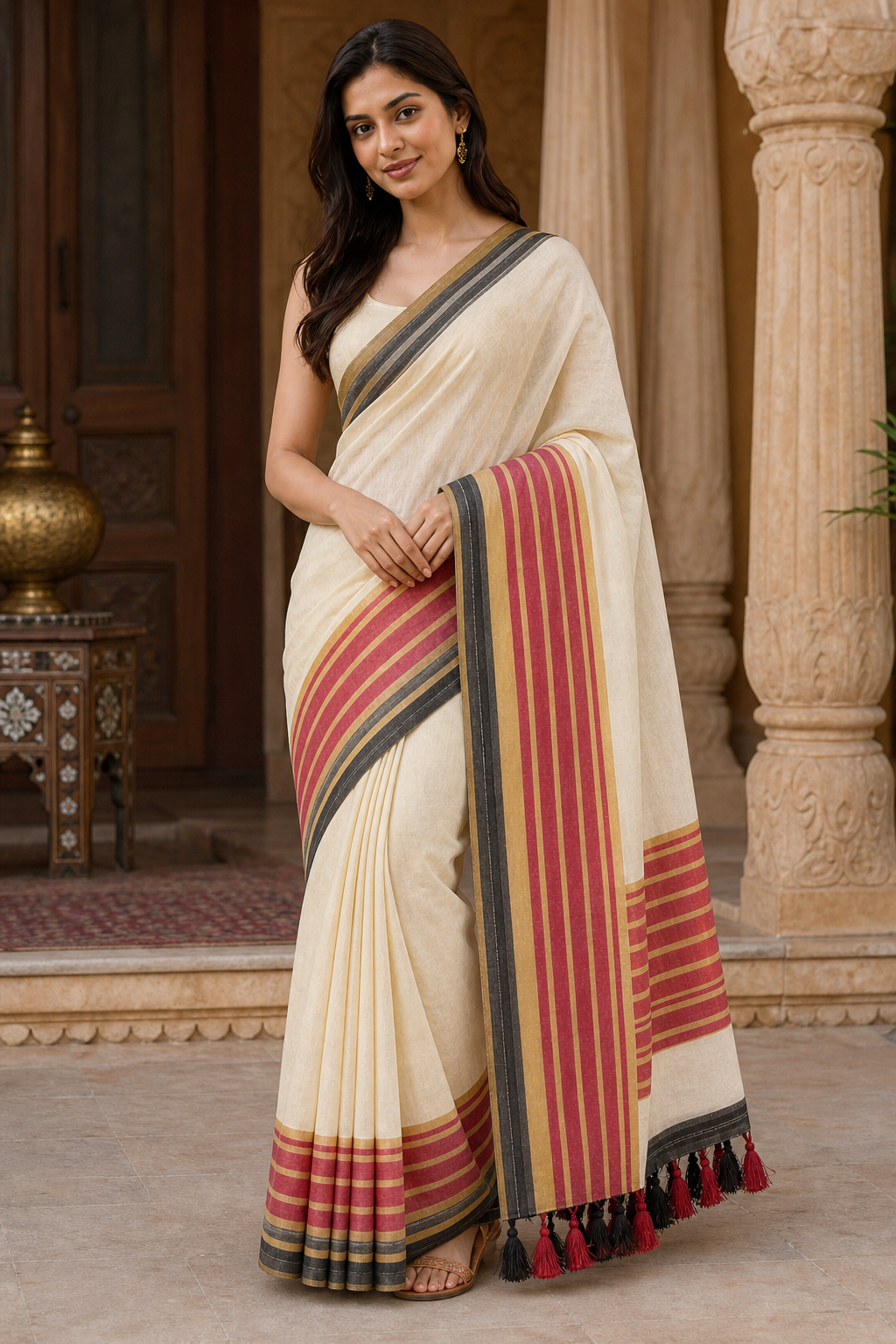 Soft Cotton kasavu set saree (SAR-1166)