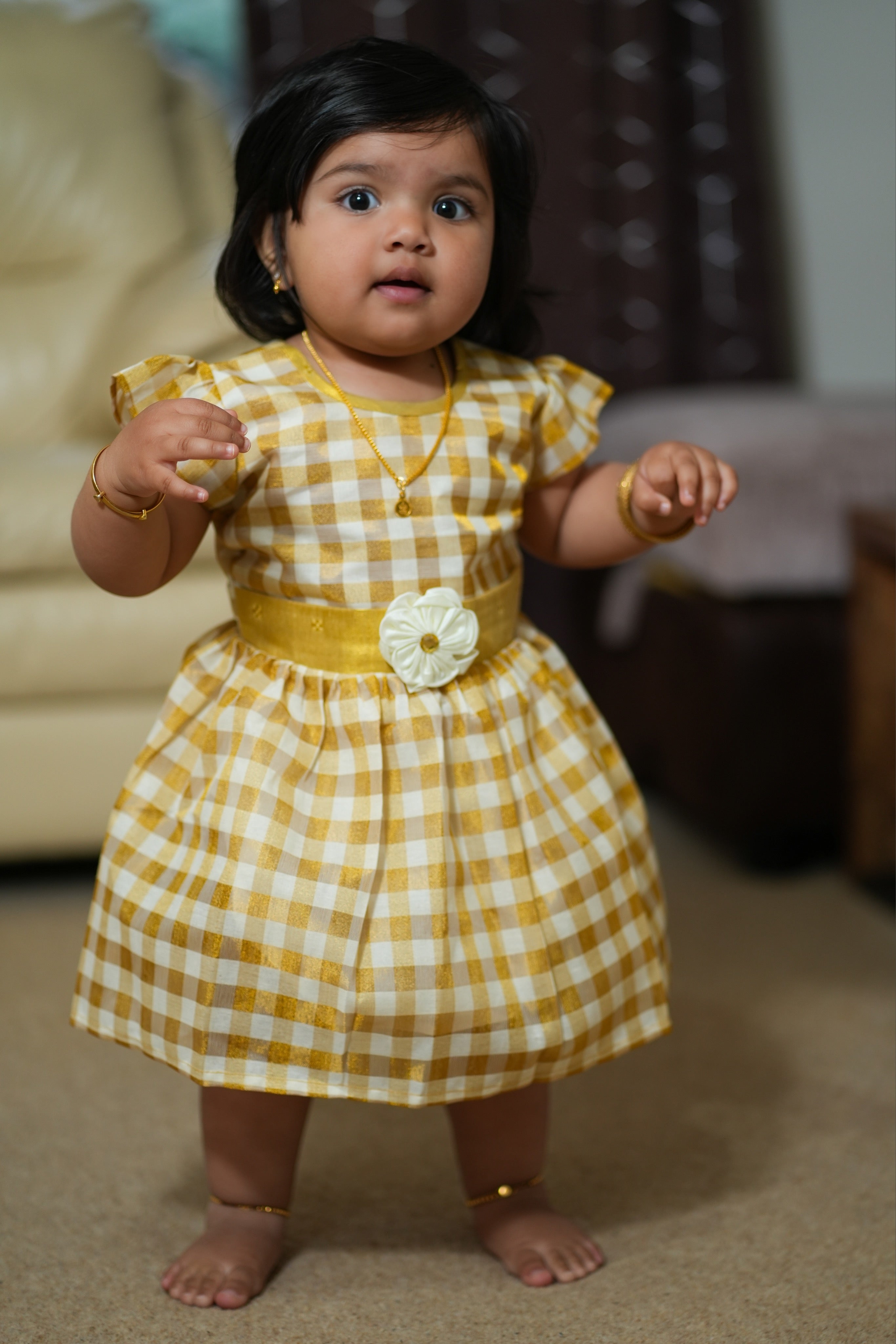 Kasavu frock for babies best sale