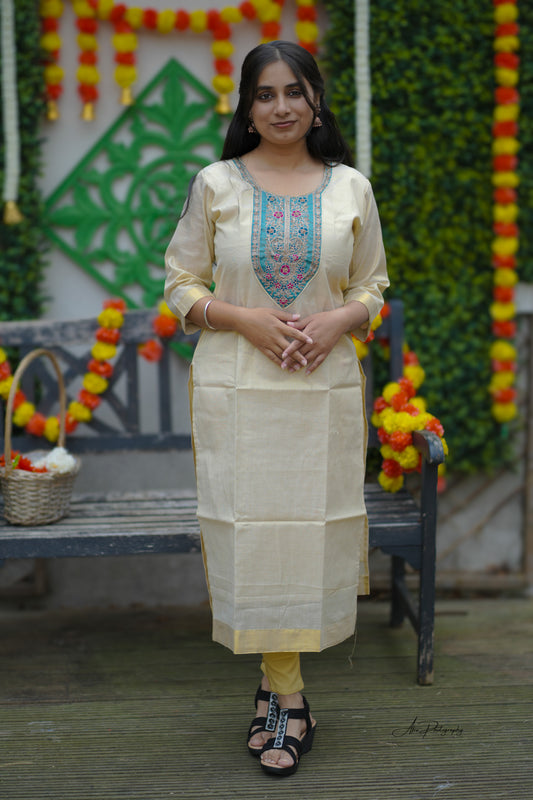 Tissue Kurti Top (KER-1143)