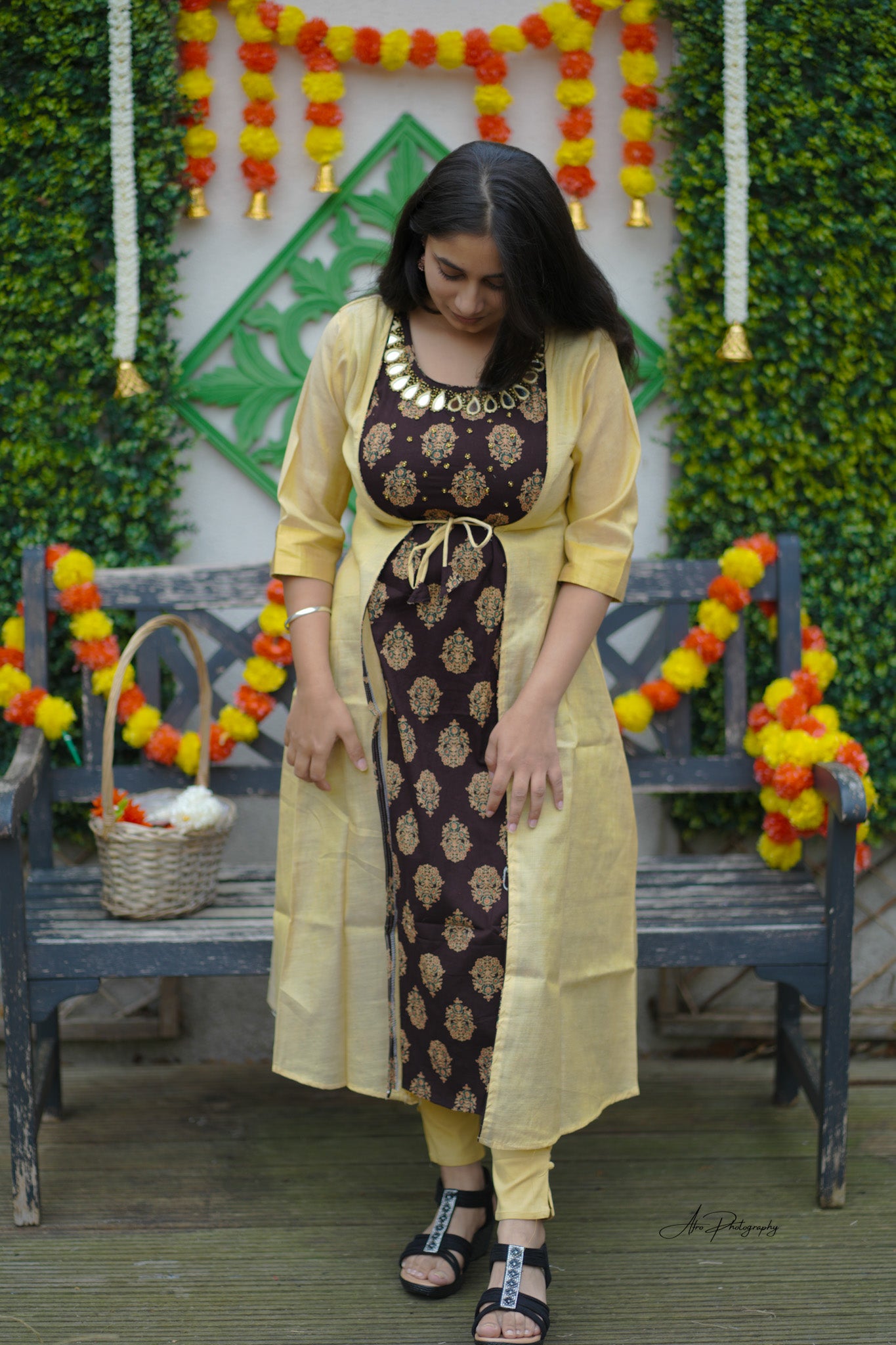 Premium cotton kurti set with Jacket(KER-1144)