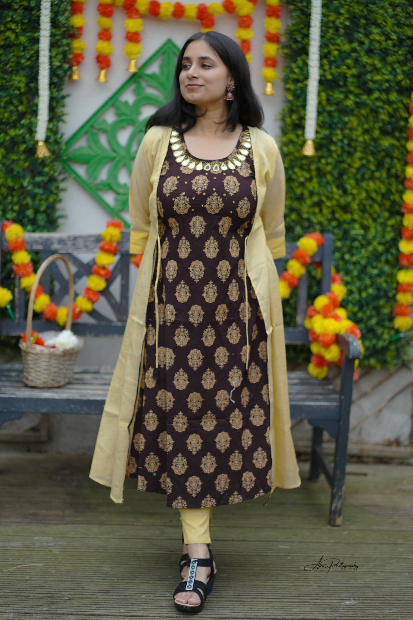 Premium cotton kurti set with Jacket(KER-1144)