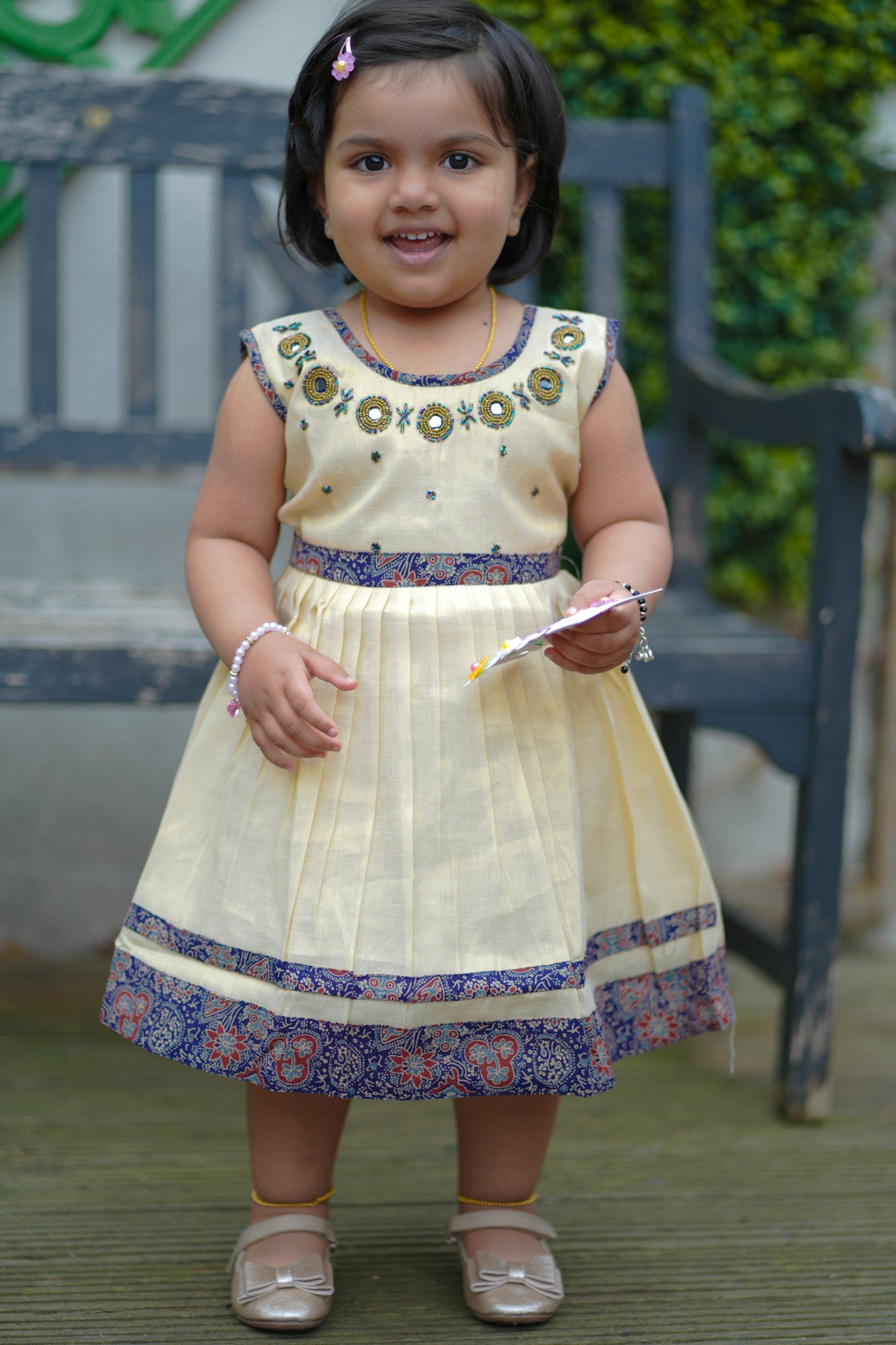 Baby Frock in Kasavu fabric (KCW-200)