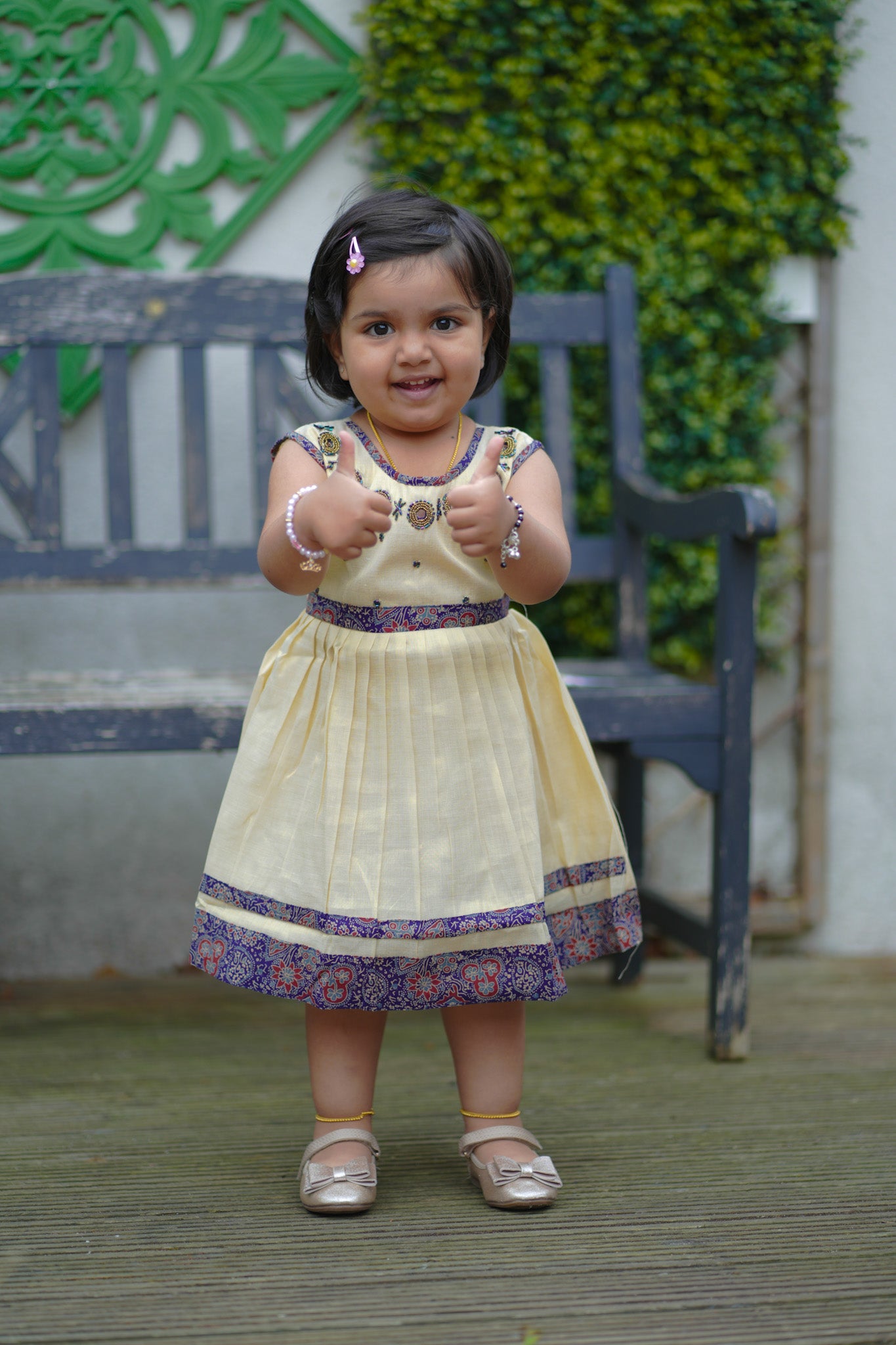 Baby Frock in Kasavu fabric (KCW-200)