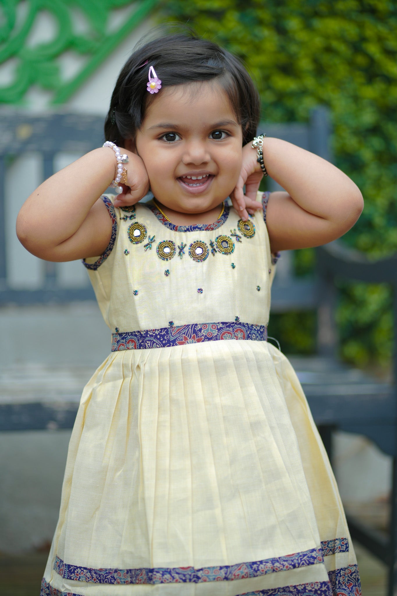 Baby Frock in Kasavu fabric (KCW-200)