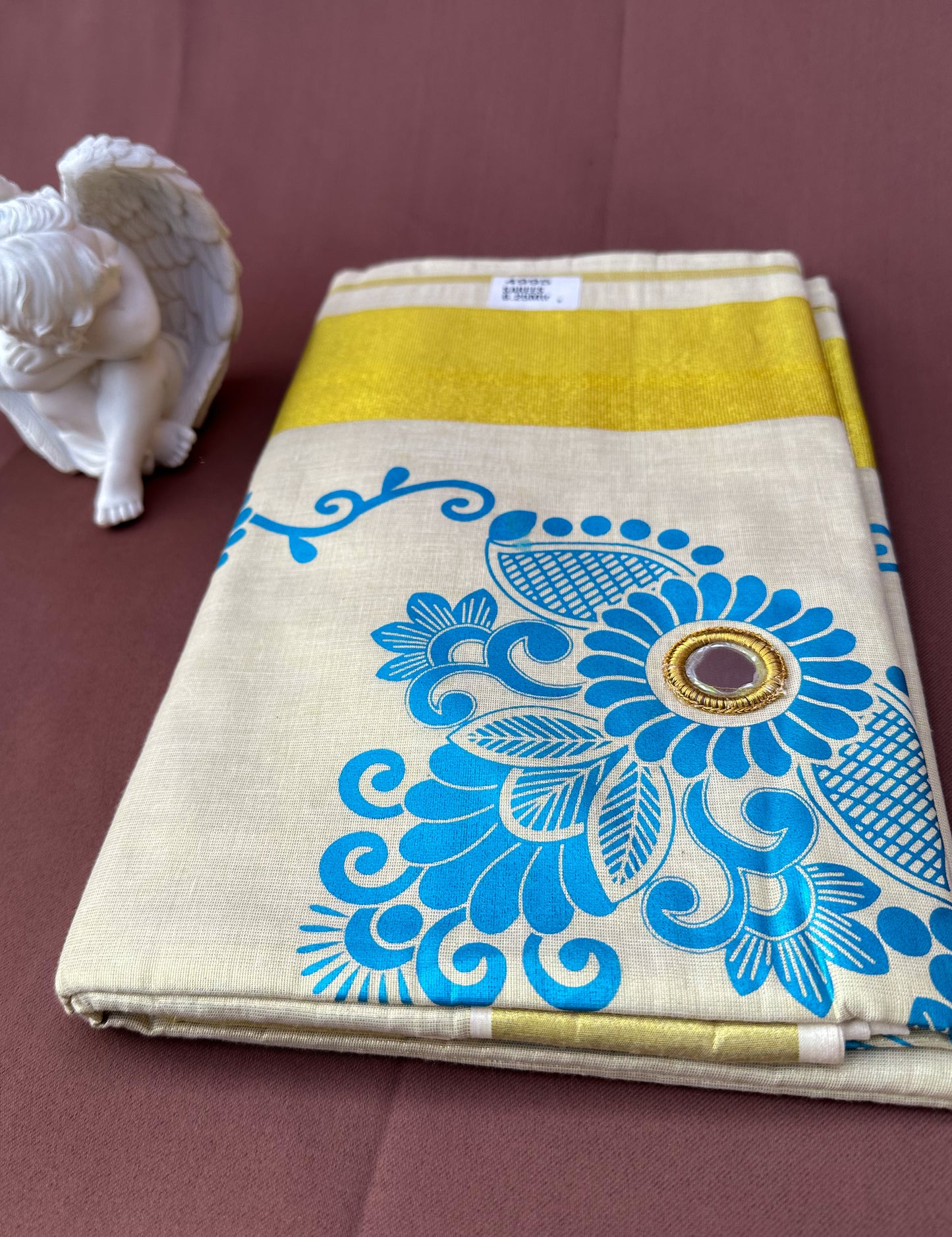 Kasavu Saree with beautiful floral print -105