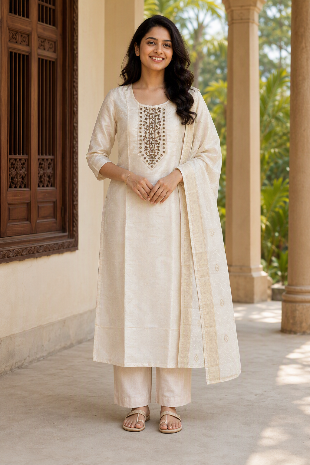 Premium Tissue Salwar Suit with matching dupatta (KER-1215)