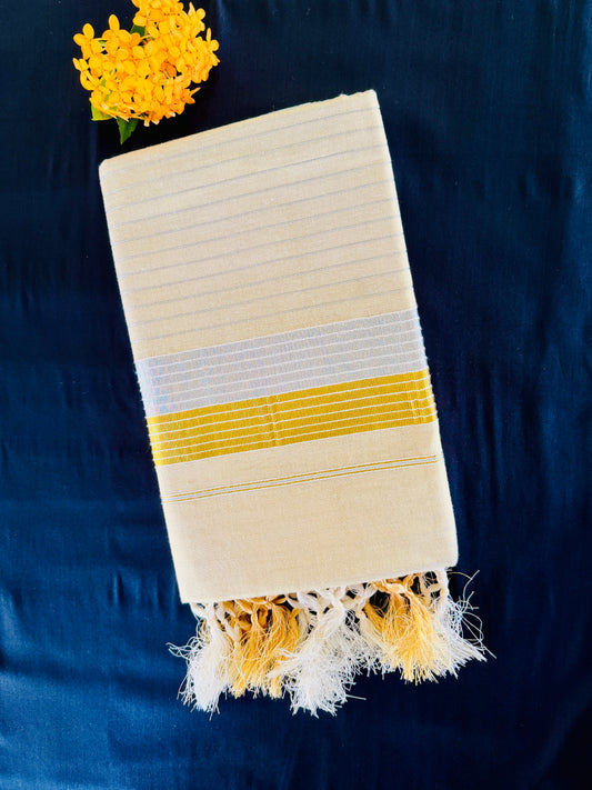 Premium Kerala Tissue Kasavu Set Saree (SAR-1155)