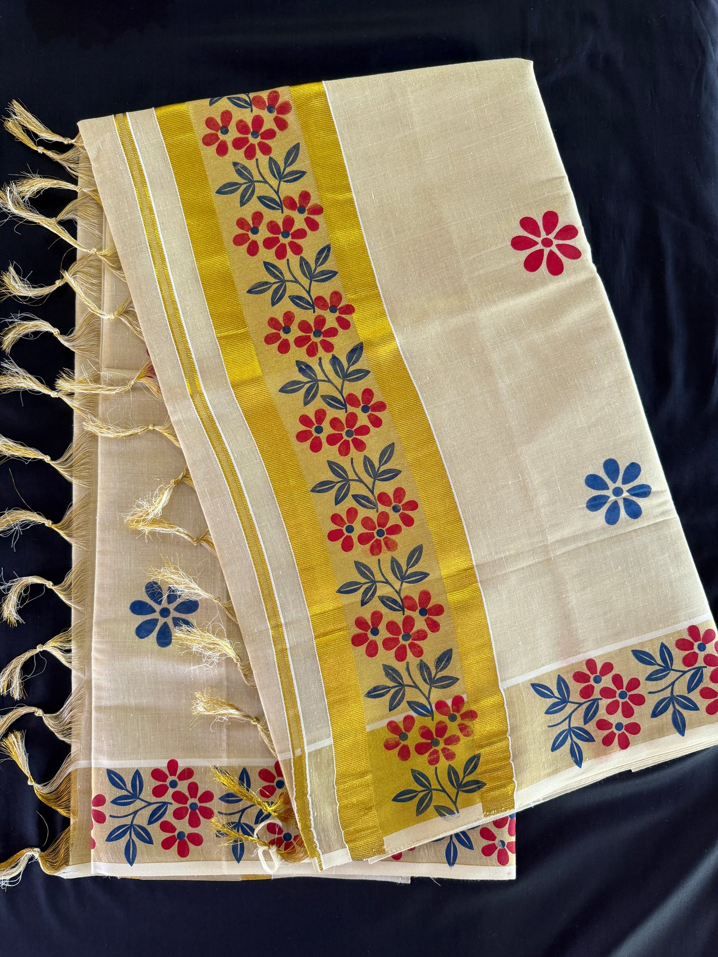 Premium tissue kasavu set saree (SAR-1164)