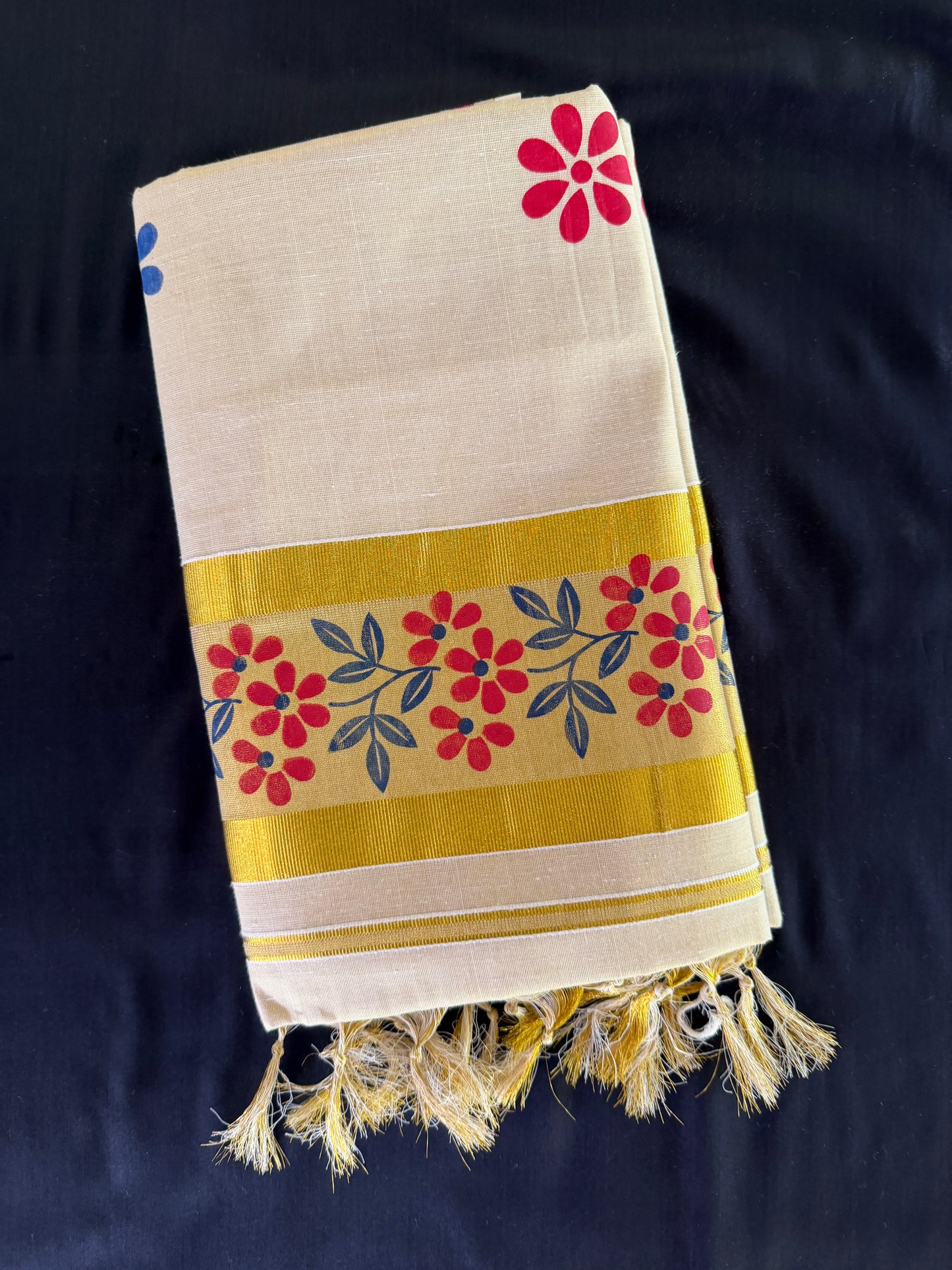 Premium tissue kasavu set saree (SAR-1164)