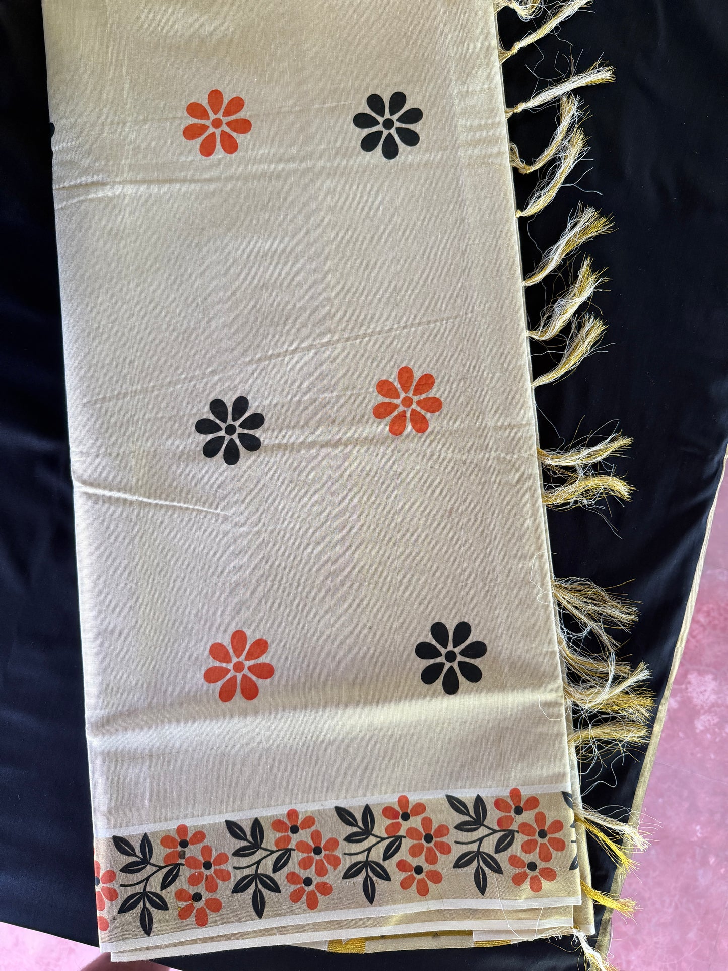 Premium tissue kasavu set saree (SAR-1165)