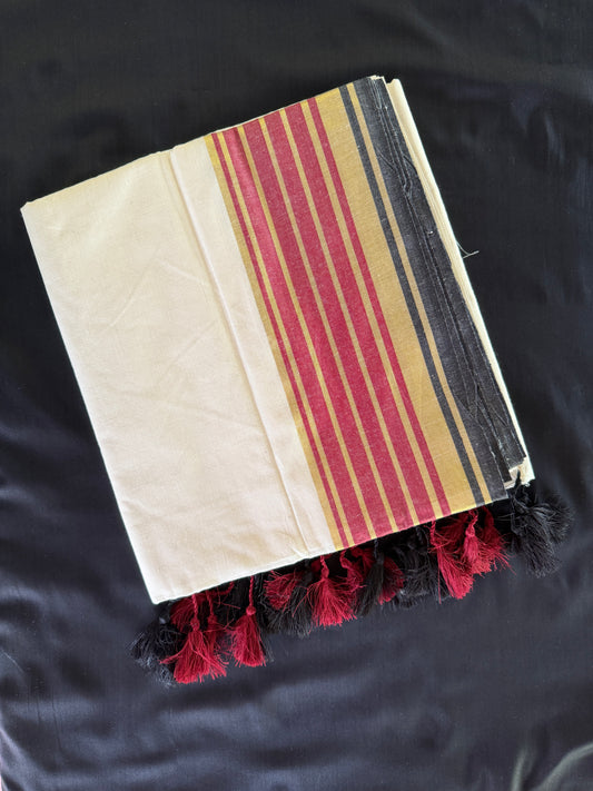 Soft Cotton kasavu set saree (SAR-1166)
