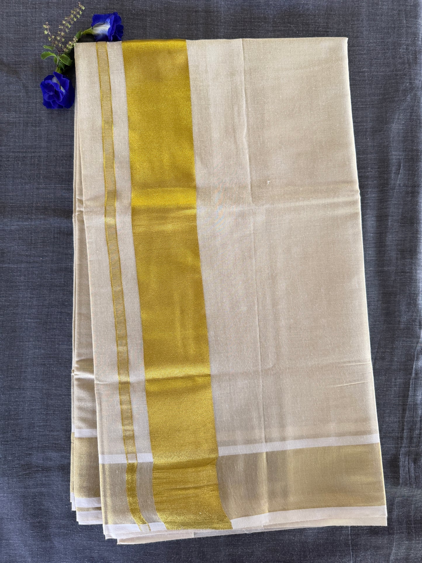 Premium Kerala Tissue Kasavu Set Saree (SAR-1153)