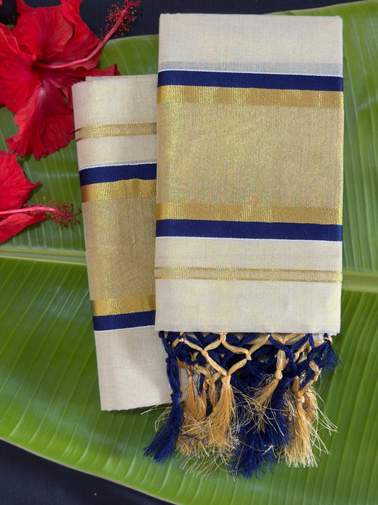 Premium Kerala tissue set mundu (SM-261)