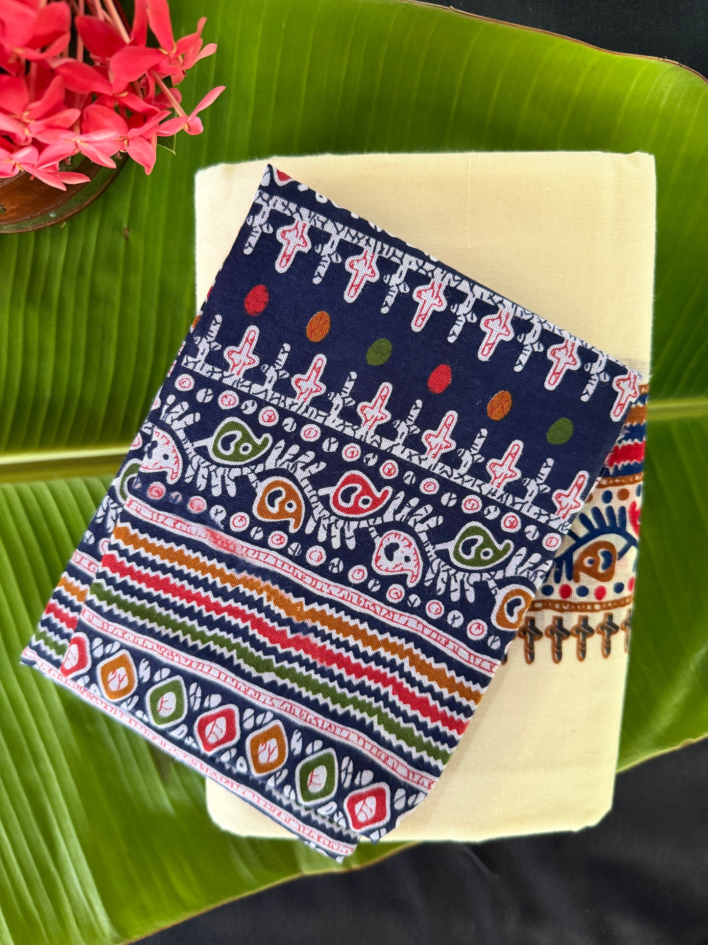 Premium Kerala cotton set mundu with blouse (SM-273)