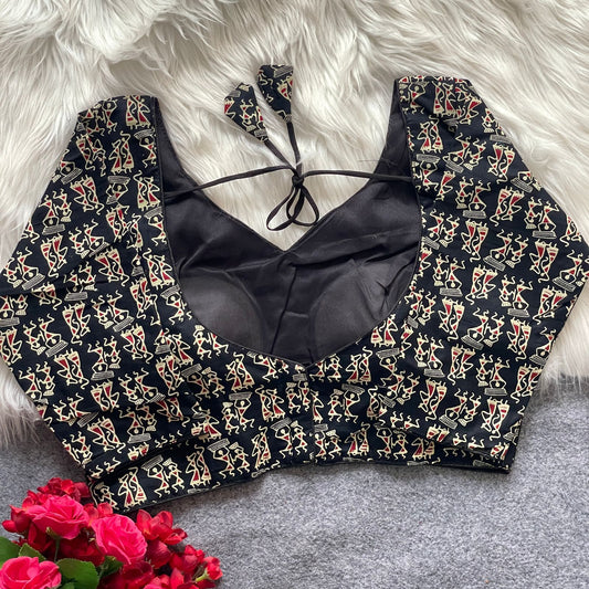 Ajrakh Cotton Blouse (Code:B18)